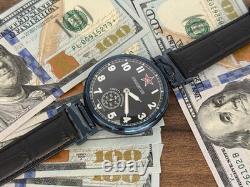 Montre-bracelet mécanique soviétique pour homme Molniya Commandant, étoile russe, URSS