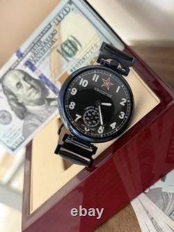 Montre-bracelet mécanique soviétique pour homme Molniya Commandant, étoile russe, URSS