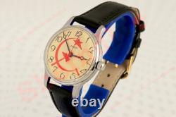 Montre-bracelet rare de propagande soviétique communiste Pobeda russe URSS
