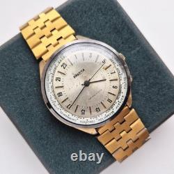 Montre-bracelet soviétique RAKETA vintage 24 heures Pôle Antarctique URSS 2623. H