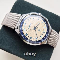 Montre-bracelet soviétique RAKETA vintage 24 heures Pôle Antarctique URSS 2623. H