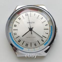 Montre-bracelet vintage RAKETA 24 HEURES POLAIRE ANTARCTIQUE URSS Russe SOVIÉTIQUE 2623H