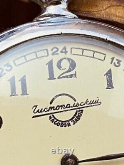 Montre de poche CHISTOPOL soviétique russe de l'URSS, usine ZChZ, 15 joyaux, 1956 #5515