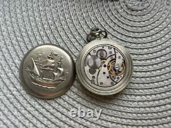 Montre de poche vintage Molniya mécanique navire soviétique russe URSS rare ancienne