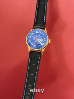 Montre mécanique 24h Antarctique carte russe homme soviétique URSS Raketa bleue rare