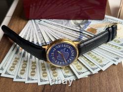Montre mécanique 24h Antarctique russe homme jour soviétique rare URSS Raketa bleu