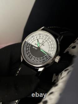 Montre mécanique 24h Sputnik russe jour nuit homme soviétique rare URSS Raketa bracelet