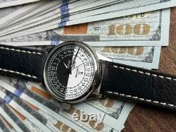 Montre mécanique 24h Sputnik russe jour nuit homme soviétique rare URSS Raketa bracelet