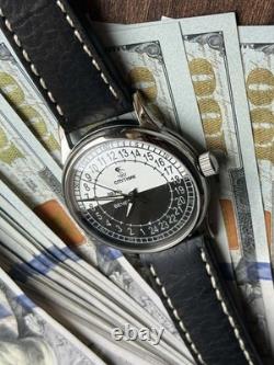 Montre mécanique 24h Sputnik russe jour nuit homme soviétique rare URSS Raketa bracelet