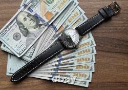 Montre mécanique 24h Sputnik russe jour nuit homme soviétique rare URSS Raketa bracelet