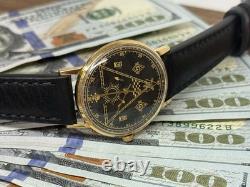 Montre mécanique Poljot pour homme, bracelet, URSS russe soviétique, slim deluxe, franc-maçon