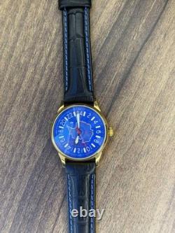 Montre mécanique Raketa Antarctique 24h russe journée homme soviétique rare URSS bleu