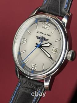 Montre mécanique pilote aviateur soviétique URSS calendrier militaire homme fête des pères Raketa