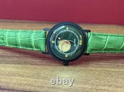 Montre mécanique pour hommes Raketa Copernicus verte vintage soviétique des années 1990, rare cadran solaire