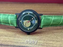 Montre mécanique pour hommes Raketa Copernicus verte vintage soviétique des années 1990, rare cadran solaire