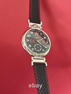Montre pilote mécanique d’aviation Molniya pour homme, étoile soviétique russe URSS