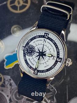 Montre vintage Molniya boussole mécanique pour poignet homme russe soviétique URSS avec bracelet