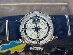 Montre vintage Molniya boussole mécanique pour poignet homme russe soviétique URSS avec bracelet