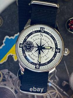Montre vintage Molniya boussole mécanique pour poignet homme russe soviétique URSS avec bracelet