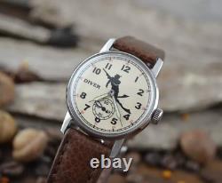 Montre vintage Pobeda plongeur mécanique russe soviétique militaire rare pour hommes de l'URSS