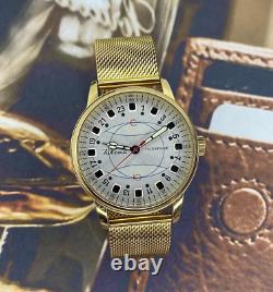 Montre vintage Raketa 24h Polaire mécanique poignet russe soviétique russe rare pour hommes de l'URSS