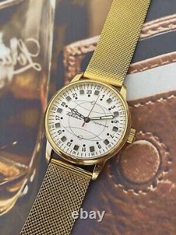 Montre vintage Raketa 24h Polaire mécanique poignet russe soviétique russe rare pour hommes de l'URSS