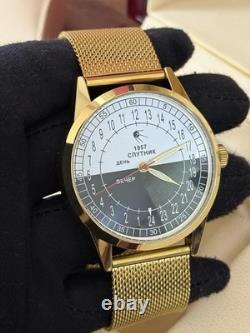 Montre vintage Raketa 24h automatique poignet homme russe soviétique URSS Sputnik jour