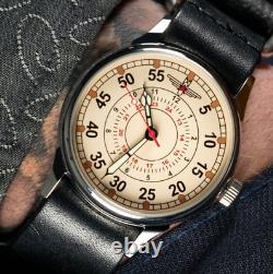 Montre vintage Raketa à remontage mécanique Aviator Wrist Russe soviétique de l'URSS Militaire Rare