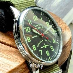 Montre vintage Raketa mécanique Storm Aviator URSS russe bracelet soviétique pour homme