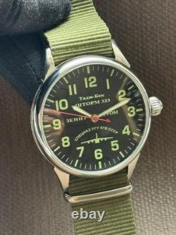 Montre vintage Raketa mécanique Storm Aviator URSS russe bracelet soviétique pour homme