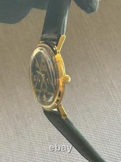 Montre vintage maçonnique mécanique Poljot URSS russe soviétique de luxe fine pour homme