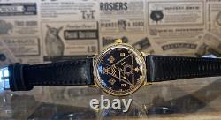 Montre vintage maçonnique mécanique Poljot URSS russe soviétique deluxe slim pour homme