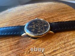 Montre vintage maçonnique mécanique Poljot URSS russe soviétique deluxe slim pour homme