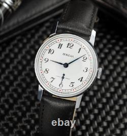 Montre vintage mécanique Pobeda de l'URSS soviétique russe militaire rare avec bracelet neuf du 20e siècle