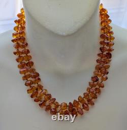 NOS NWOT Russe Soviétique URSS Ambre de la Baltique Collier perlé de longueur opéra