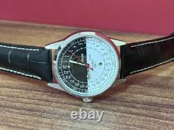 Nouveau ! Montre Raketa 24h Mécanique Sputnik Russe Jour Nuit Homme Rare URSS