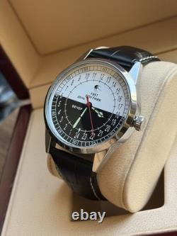 Nouveau ! Montre Raketa 24h Mécanique Sputnik Russe Jour Nuit Hommes Soviétique Rare URSS