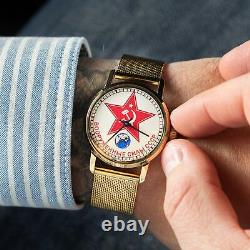Nouveau! Pobeda Montre Mécanique Wrist Russe Hommes De L'urss Armée Soviétique Forces Star