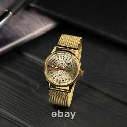Nouveau Raketa Watch 24h Mécanique Russe Soviet Polar Rare Wrist Urss Or