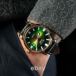 Nouveau! Raketa Watch Aviation Mécanique Russie Soviet Urss Rare Wrist Hommes Vert