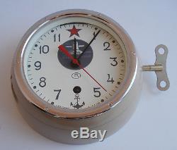 Nouveau! Urss Horloge Murale De La Marine De La Marine Soviétique Russe Sous-marine 3-93 7965