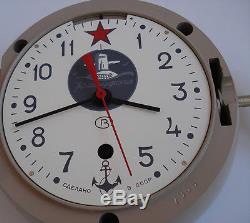 Nouveau! Urss Horloge Murale De La Marine De La Marine Soviétique Russe Sous-marine 3-93 7965