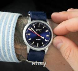 Nouveau! Vostok Watch Soviet Urss Mécanique Amphibien Russe Rare Wrist Blue Homme