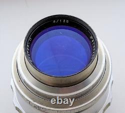 Objectif Vintage Russe Soviétique URSS Jupiter-11 f4/135mm No. 6100457 avec Boîte