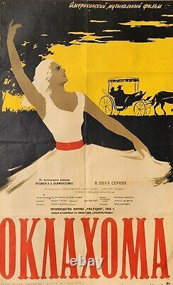 Oklahoma 1960 Affiche Originale du Film Musical Américain de l'URSS Soviétique