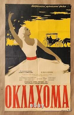 Oklahoma 1960 Affiche Originale du Film Musical Américain de l'URSS Soviétique