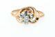 Or Russe Anneau Rose Massif Or 14k 585 1,85g Diamant Vintage Urss Soviet
