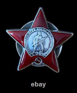 Ordre soviétique russe de l'Étoile Rouge Médaille originale de combat de la Seconde Guerre mondiale Vintage URSS