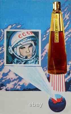 Parfum vintage de l'Union soviétique russe URSS Vostok des années 1960 dédié à Gagarin
