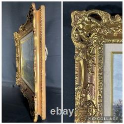 Peinture à l'huile soviétique Osenov paysage russe bouleaux signé art URSS